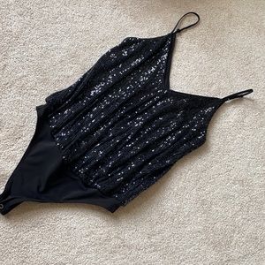 Express Sequin Tank Body Suit